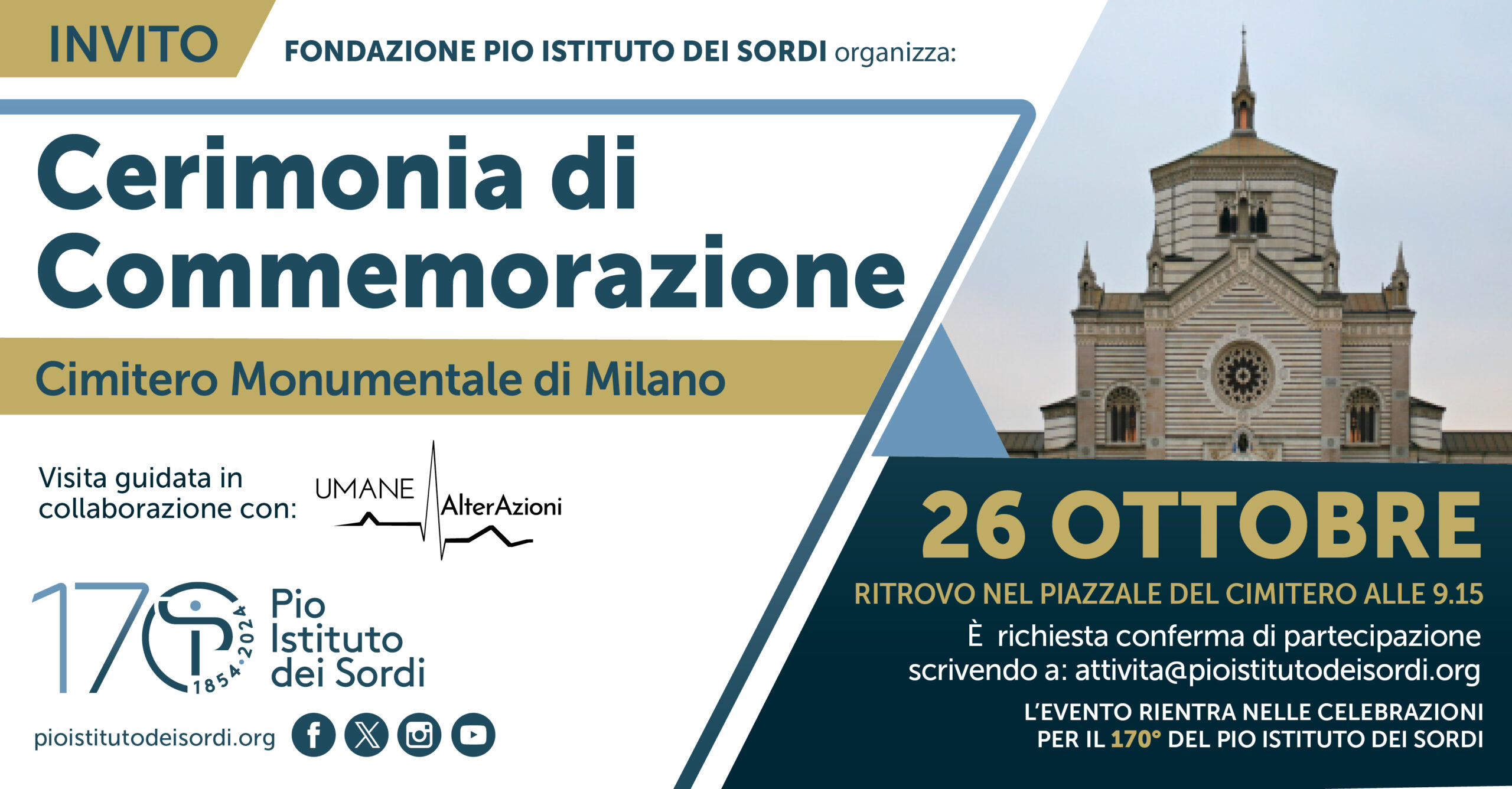 Invito evento 26 ottobre cimitero monumentale ore 9.15