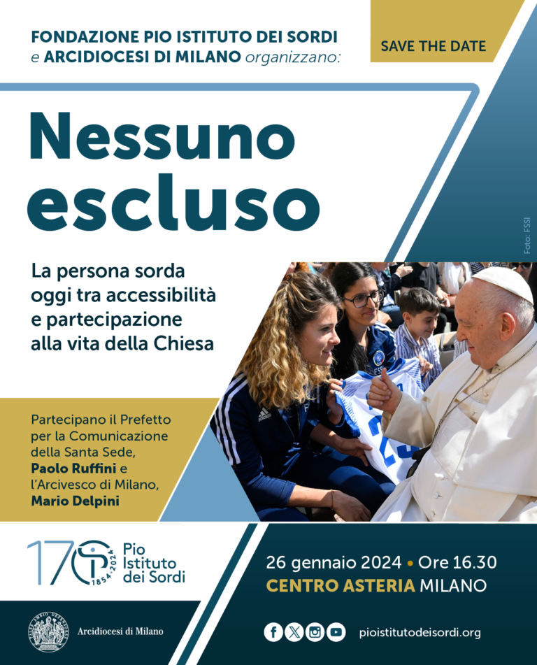 Save the date dell'evento "Nessuno Escluso" - 26 gennaio a Milano